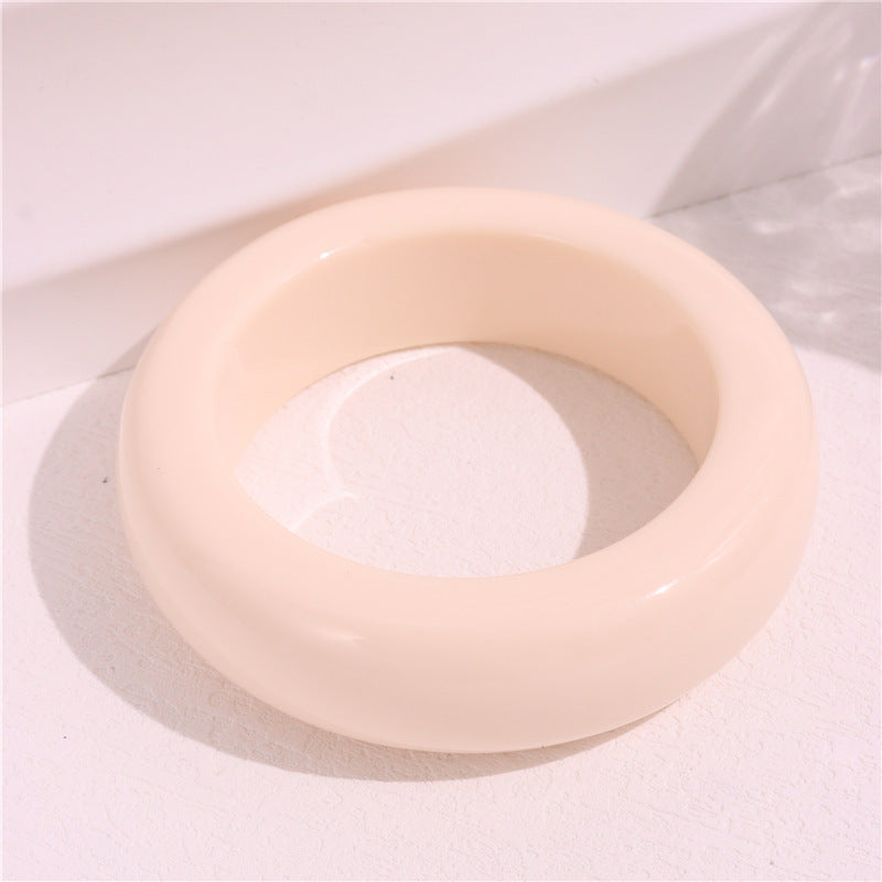 Wholesale Retro Geometric Round Smudged Transparent Bracelet